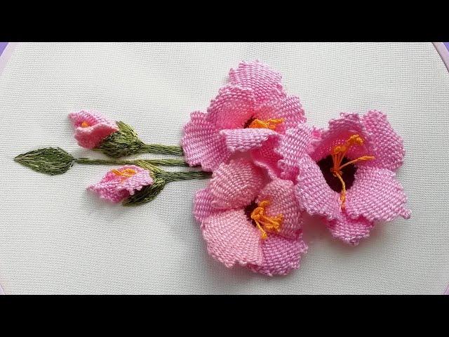 Amazing 3d Gladiolus Hand Embroidery Creative Ideas