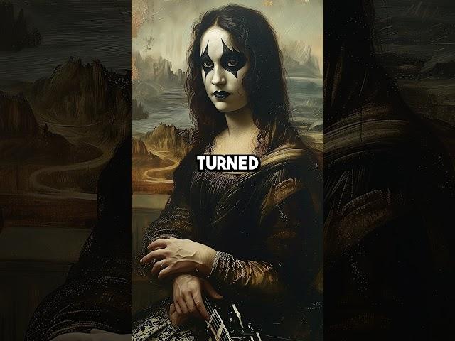 Mona Lisa's Rock Transformation: Iconic Portrait Gets a KISS Face Paint Makeover!