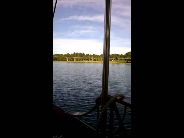 Boat ride across Seven Seas Lagoon