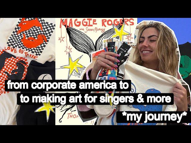 how i became a full time artist | from corporate america to making art for singers & more