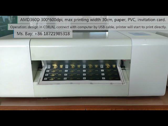 AMD360D A3 digital foil printer machine for paper, wedding card, invitation card, PVC