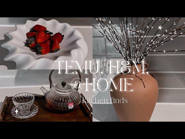 VLOG: Affordable TEMU Kitchen Accessories You Need in your home (with LINKS) featuring HM and @home