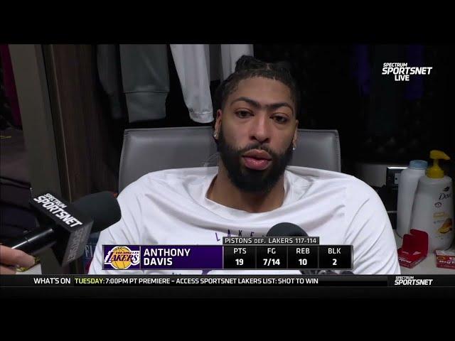 Anthony Davis sends a message to LeBron after he get 28 Pts triple-double but Lakers loss to Pistons