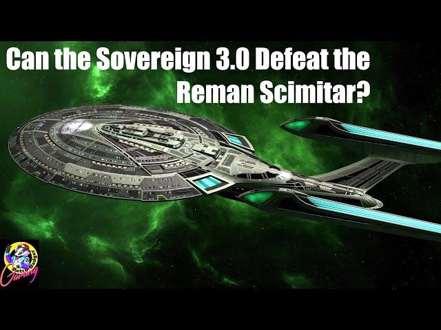 4K Sovereign Class 3.0 VS Reman Scimitar - Both Ways - Star Trek Ship Battles - Bridge Commander