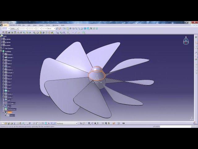 Propeller Surface Design - Catia V5 (pervane tasarımı)