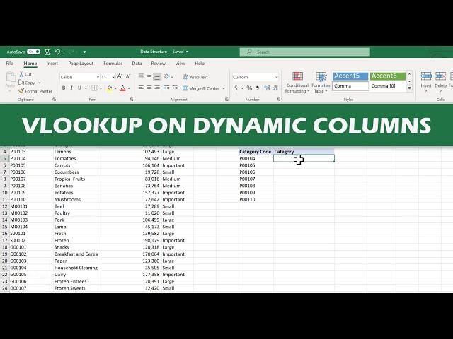 VLOOKUP() on Dynamic Columns