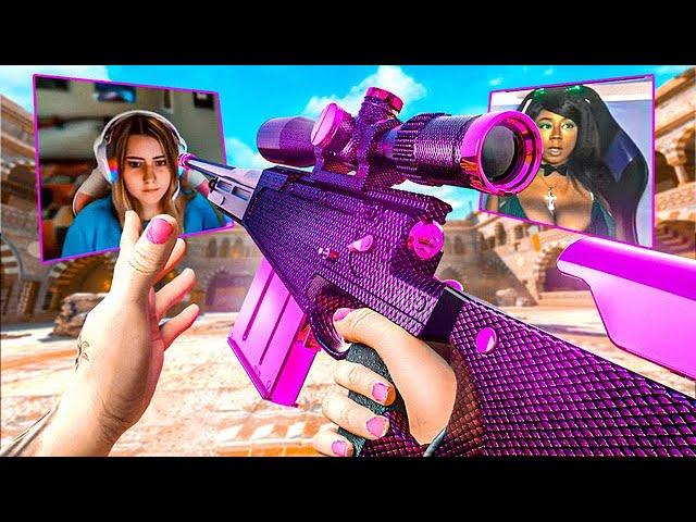 Killing GIRL Twitch Streamers in COD Search and Destroy (HILARIOUS)