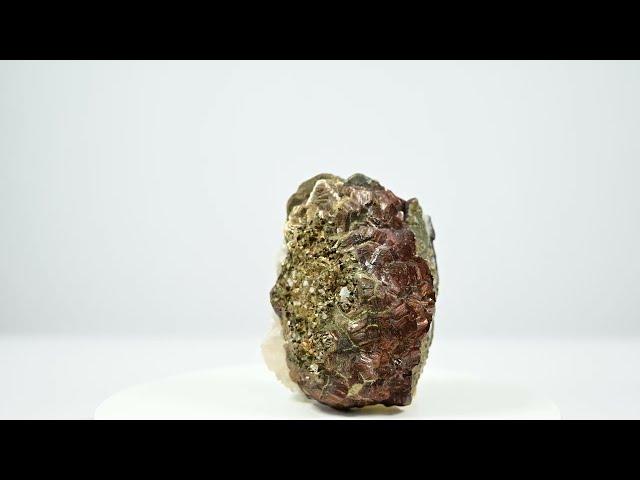 Rare one Chalcopyrite symbiosis with Pyrite, Crystals, Calcite specimen | Rare Crystal World