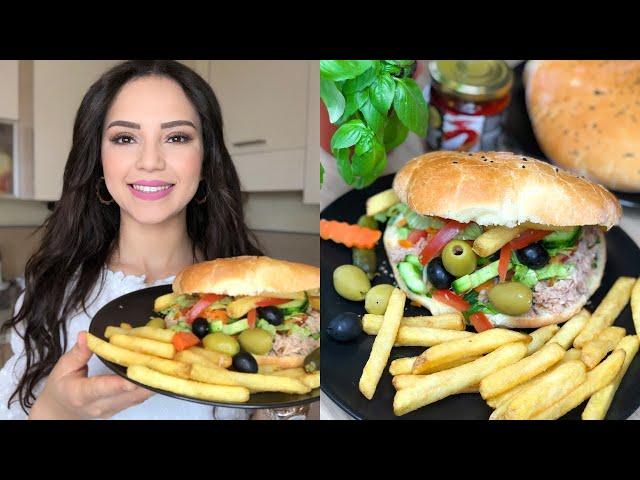 Tunisian sandwich️كسكروت تونسي مشخشخ بنة لاتقاوم دبارة صيفية وسرخبزالمحلات الطري️