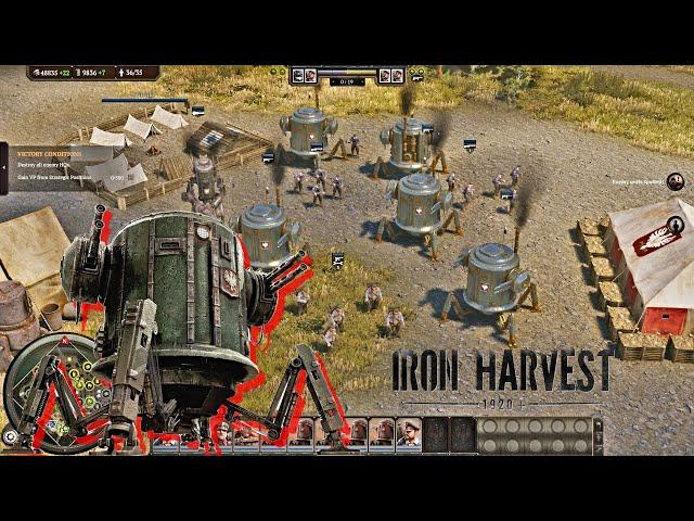 Iron Harvest | Intense 2 vs 2 Multiplayer Battle Gameplay | Polania vs Saxony