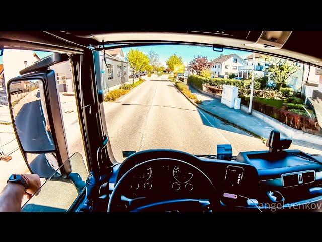 POV truck Driving MAN TGX 470  Leible     to Germany crosing France border 