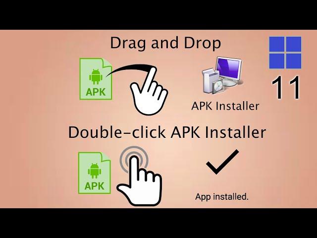 How to INSTALL APK in Windows 11 by Drag or Double-Click | SideLoad Android Apps on Windows 11