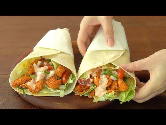 Spicy Chicken Wrap That's Easy to Make and Doesn't Gain Weight :: Tortilla Recipe