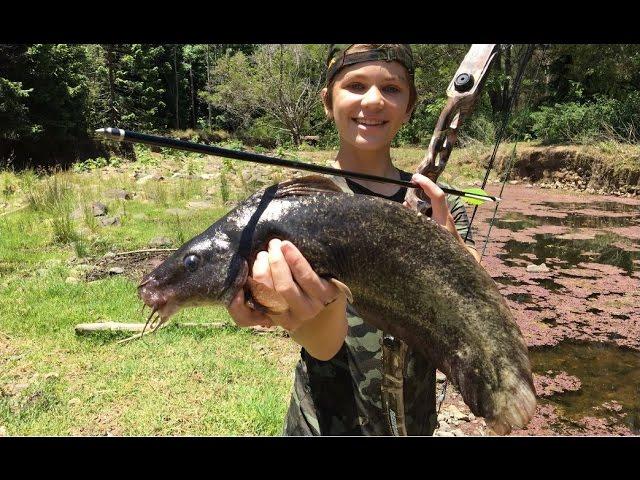 Bowfishing HUGE River Monsters - Catch n Cook! HD