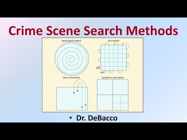 Crime Scene Search Methods