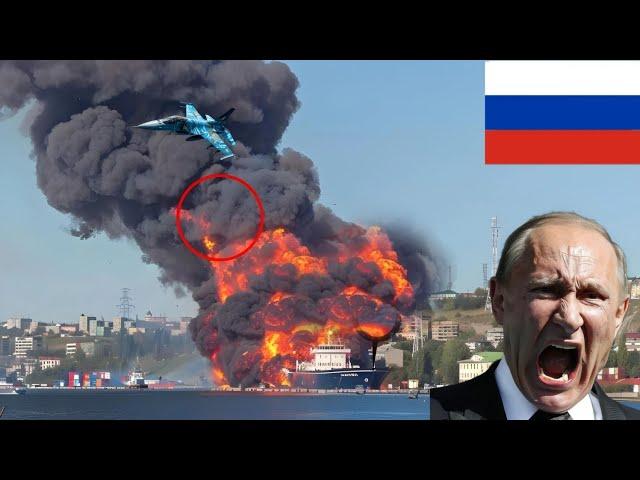 1 Minute Ago, Russian Cargo Ships with 15.000 TONS of North Korean Shells SUNK by Ukrainian F-16