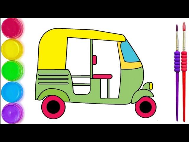 How to Draw a Auto Rickshaw for Step by step || Arya Drawing Art ||