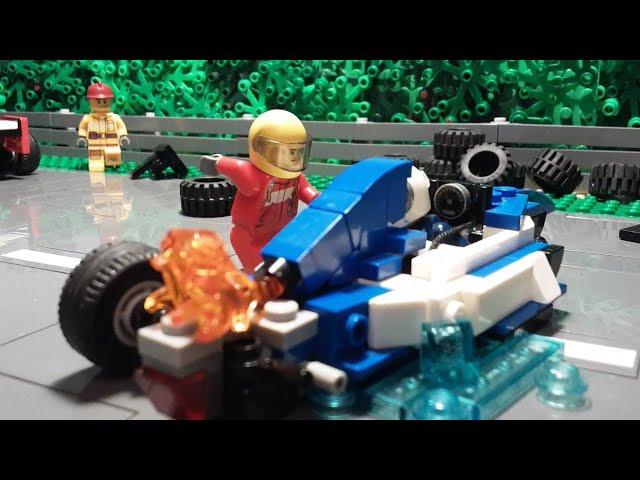 F1 1992 Ayrton Senna saves Erik Comas in Lego / Belgian GP