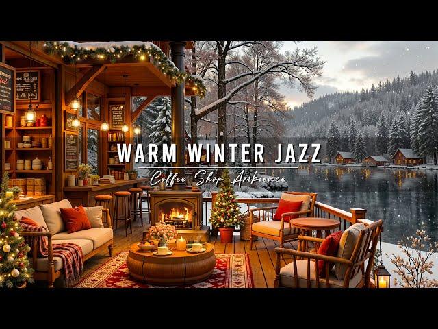 Warm Morning Jazz Music at Winter Coffee Shop Ambience  Relaxing Jazz Instrumental Music for Work