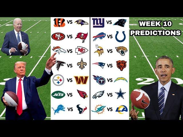 US Presidents Predict Week 10 of the NFL Season