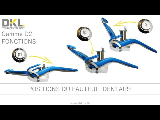 FONCTIONS GAMME DKL CHAIRS D2 POSITIONS DU FAUTEUIL DENTAIRE