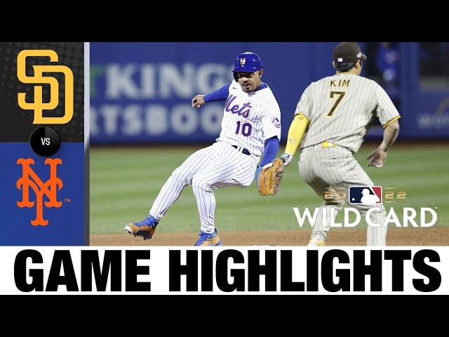 Padres vs. Mets Wild Card Game 2 Highlights (10/8/22) | MLB Postseason Highlights