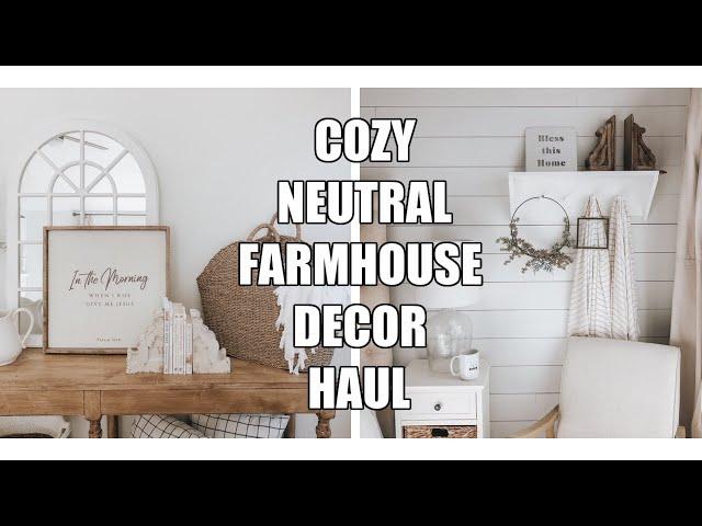 FARMHOUSE DECOR HAUL | COZY NEUTRAL HOME DECOR 2020 | HOUSE + HOLM