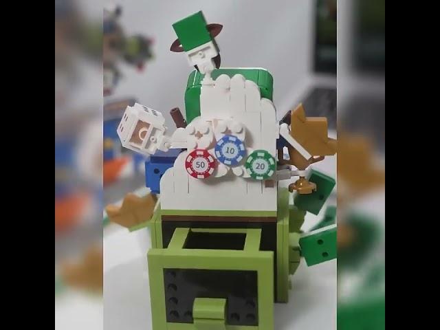 Sembo Block 708300C Lucky Fortune Mahjong Cute Figure Phone Holder Mini Drawer Building Bricks Toy