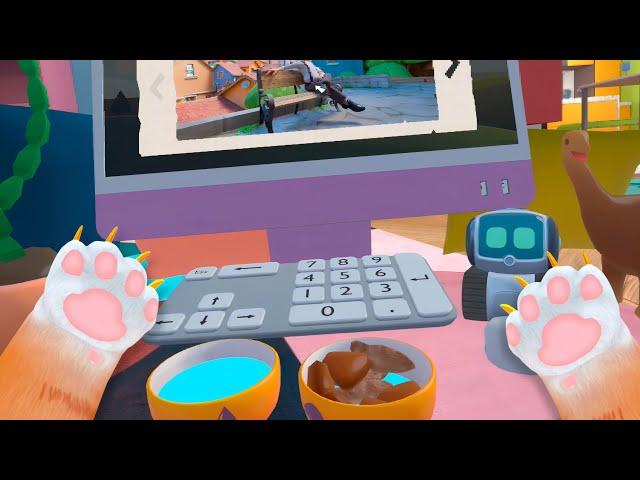 Building ULTIMATE Comfy Base For A Sick Cat - I Am Cat VR