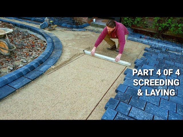 Block Paved Driveways PART 4 of 4 SCREEDING & LAYING, jointing & cutting in manholes