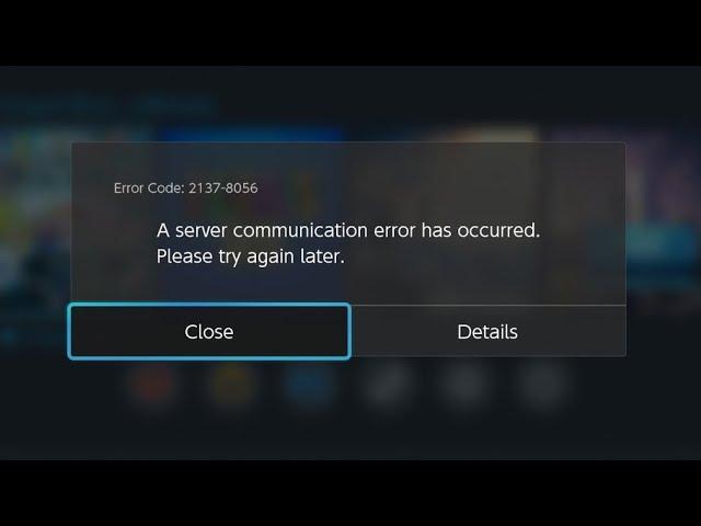 How To FIX Nintendo Switch "A server communication problem has occured"