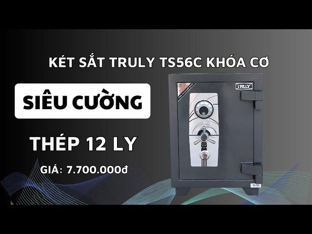 Két sắt Truly TS56C khóa cơ thép tấm dày 12ly chống cháy chống trộm cho gia đình văn phòng