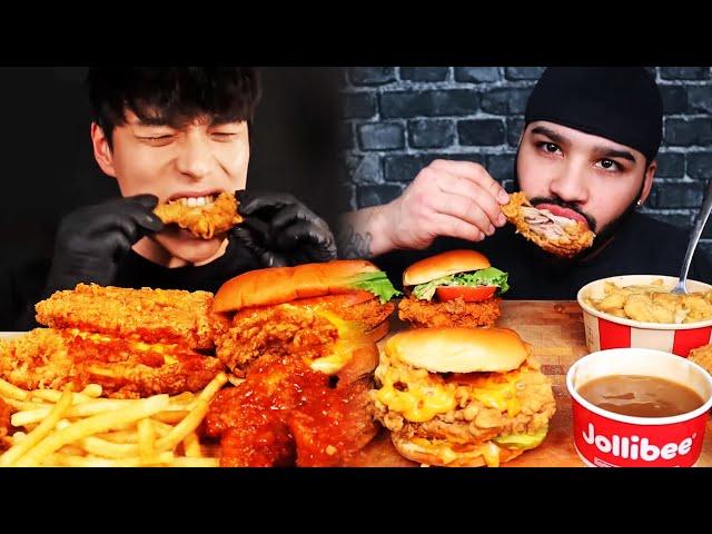 From Seoul to America, Crispy Fried Chicken Delights Mukbang Compilation