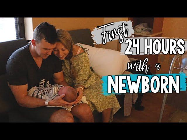 FIRST 24 HOURS WITH A NEWBORN | Postpartum Hospital Stay | Jessica Elle