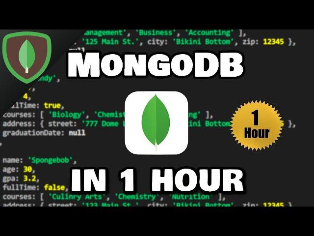 Learn MongoDB in 1 Hour  (2023)