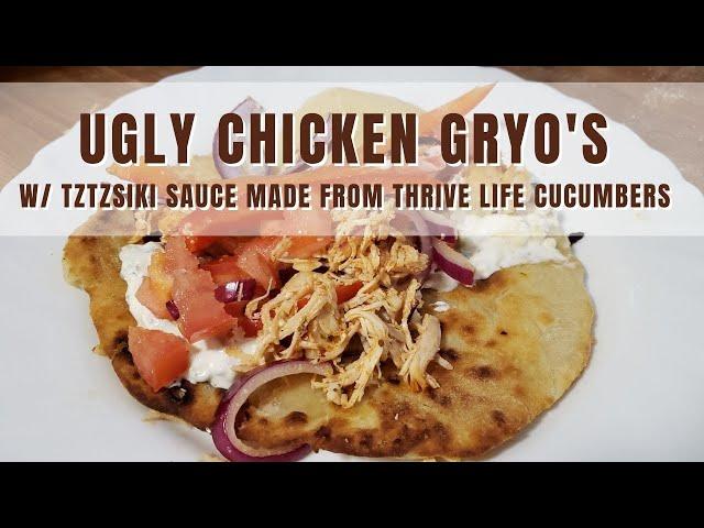 Ugly Chicken Gyros with Tzatziki Sauce