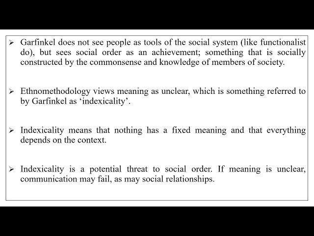 Discourse Analysis - Lesson 8 - Approaches to Discourse Analysis - Ethnomethodology