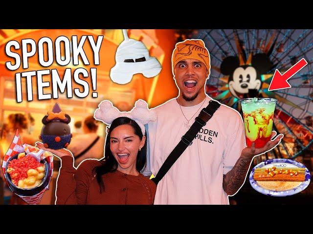 TRYING NEW HALLOWEEN FOOD ITEMS FROM DISNEYLAND!!  *MUKBANG/REVIEW*