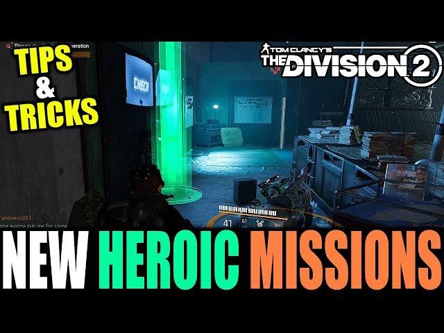 The Division 2 - EASIEST WAY TO COMPLETE HEROIC MISSIONS! (TIPS & TRICKS)