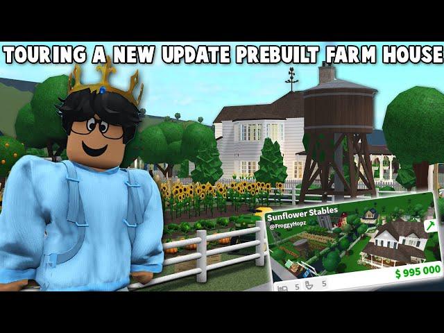 TOURING the NEW BLOXBURG UPDATE PREBUILT FARM HOUSE...