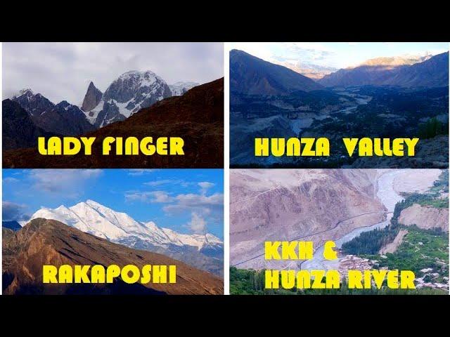 MOST BEAUTIFUL VIEW OF HUNZA /V.171/ DUIKAR / LADY FINGER PEAK / RAKAPOSHI / GOLDEN PEAK / KARAKORAM