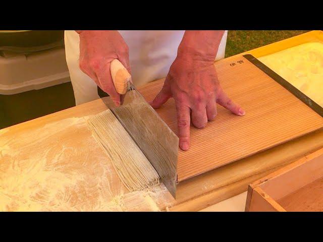 japanese street food - Art of making SOBA NOODLES そば