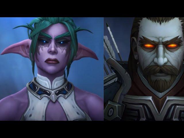 Tyrande kills Nathanos Cinematic SHADOWLANDS