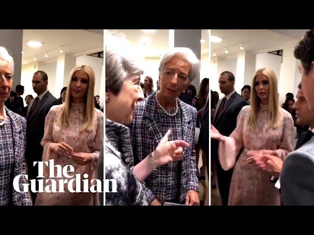 Ivanka Trump seen chatting with Macron, Trudeau, Lagarde and May