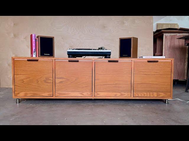 Custom Record Storage Cabinet with Lights | Made in Los Angeles | Free Shipping Available