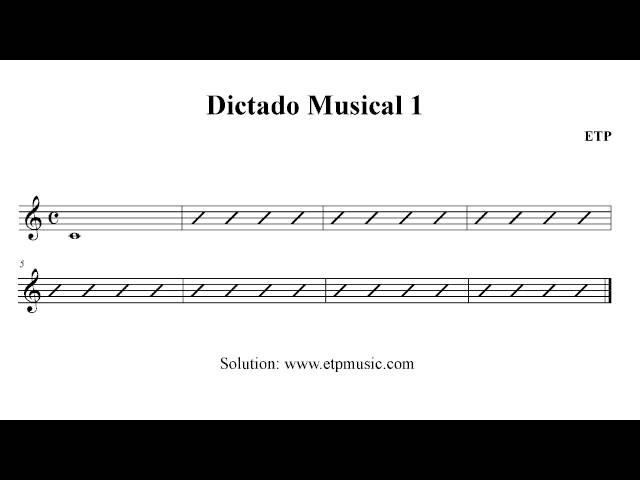 Ejercicios de Solfeo musical - Dictado melódico 1
