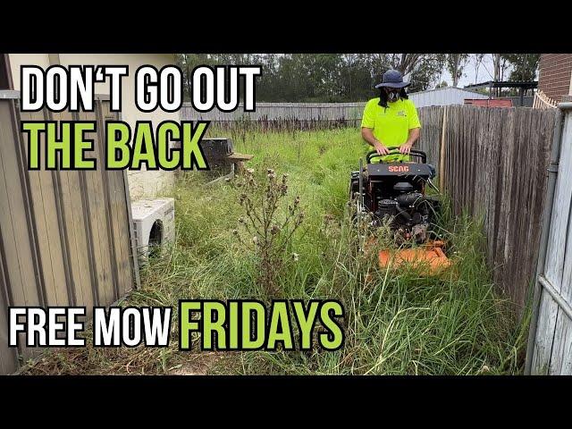 FULL INSANE Backyard Clean Up! Free Mow Fridays #satisfying