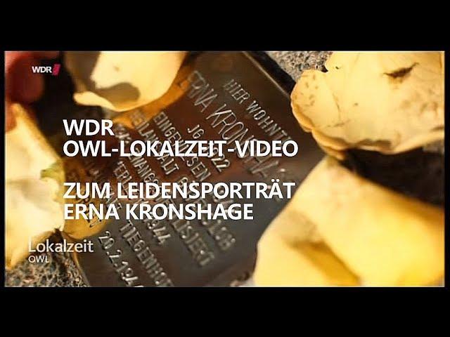 Euthanasie in NS-Deutschland | ERNA KRONSHAGE | WDR-Lokalzeit OWL v. 09.10.2014