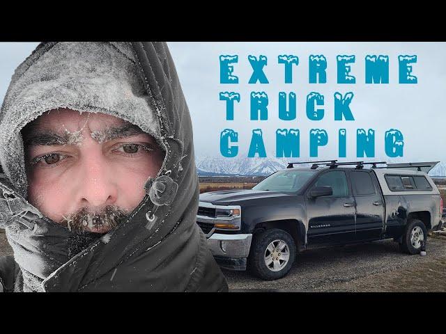 EXTREME Winter Truck Camping | Testing My Camper Build in COLD Montana Winter