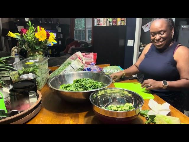 Prepping my salad jars